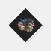 Patriotic USA Flag Bald Eagle Serviette (Ecke)