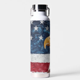Patriotic USA Flag Bald Eagle Trinkflasche