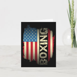 Patriotic Usa Flag Boxing Kickboxing Kickboxer Gym Karte