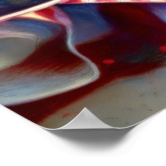 Patriotic USA Flag Bunting Hard Pastell Poster (Ecke)