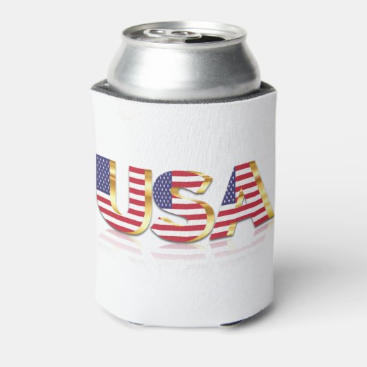 Patriotic USA Flag Can Cooler Dosenkühler (Kanne Rückseite)
