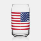 Patriotic USA Flag Can Glass - amerikanischer Stol Dosenglas (Rechts)