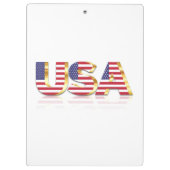 Patriotic USA Flag Clipboard Klemmbrett (Rückseite)