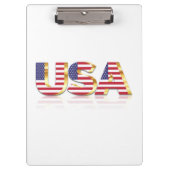 Patriotic USA Flag Clipboard Klemmbrett (Vorderseite)