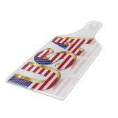 Patriotic USA Flag Cutting Board Schneidebrett (Ecke)