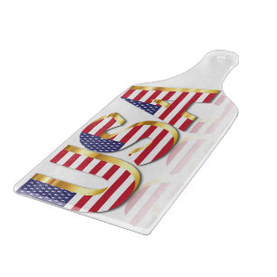 Patriotic USA Flag Cutting Board Schneidebrett