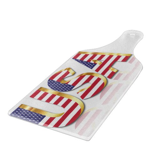 Patriotic USA Flag Cutting Board Schneidebrett (Ecke)