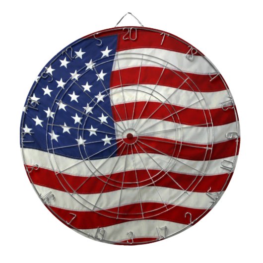 Patriotic USA Flag Dart Board Dartscheibe (vorne)
