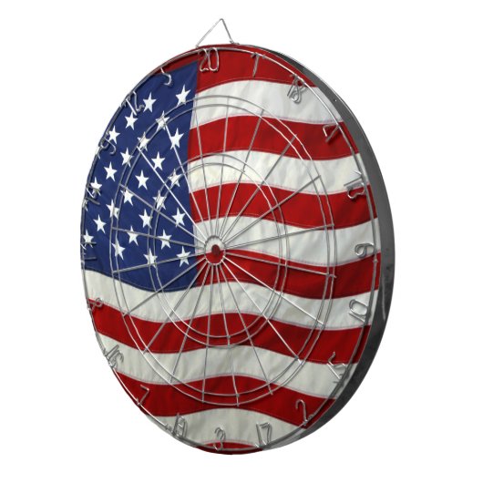 Patriotic USA Flag Dart Board Dartscheibe (Vorderseite rechts)