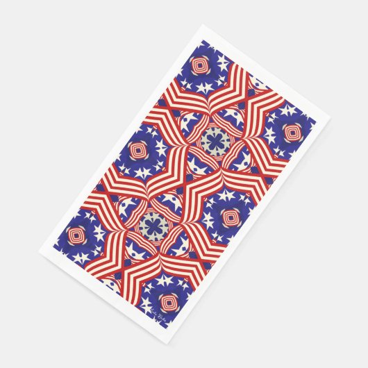 Patriotic USA Flag Design Serviette (Ecke)
