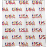 Patriotic USA Flag Duschvorhang (Vorderseite)