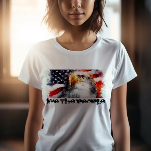 Patriotic USA Flag & Eagle T - Shirt