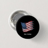 Patriotic USA Flag Fighter Jets 4. Juli Button (Vorne & Hinten)