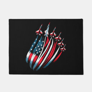 Patriotic USA Flag Fighter Jets Boys 4. Juli Fußmatte