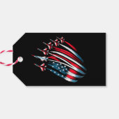 Patriotic USA Flag Fighter Jets Boys 4. Juli Geschenkanhänger (Rückseite Horizontal)
