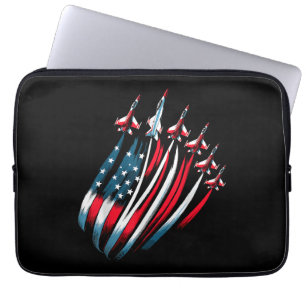 Patriotic USA Flag Fighter Jets Boys 4. Juli Laptopschutzhülle