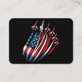 Patriotic USA Flag Fighter Jets Boys 4. Juli Visitenkarte (Vorderseite)
