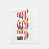 Patriotic USA Flag Fleece Blanket (Vorderseite)