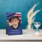 Patriotic USA Flag Foto Memorial Military Veteran Fotoplatte (Seite)