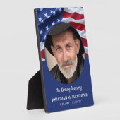 Patriotic USA Flag Foto Memorial Military Veteran Fotoplatte (Seite)