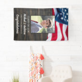 Patriotic USA Flag Foto Militärischer Abschluss Banner (Insitu)