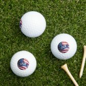 Patriotic USA Flag Golf Ball Macro | American Flag (Insitu Gras)