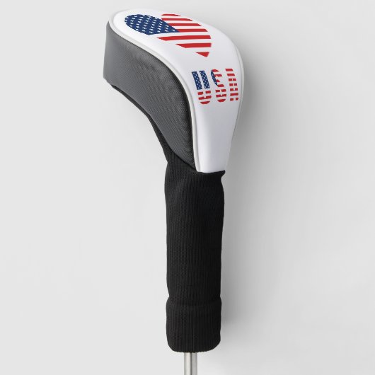 Patriotic USA Flag Golf Club Head Cover Golf Headcover (angewinkelt)