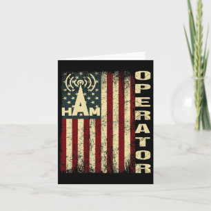 Patriotic USA Flag Ham Radio Amateur Radio Operato Karte