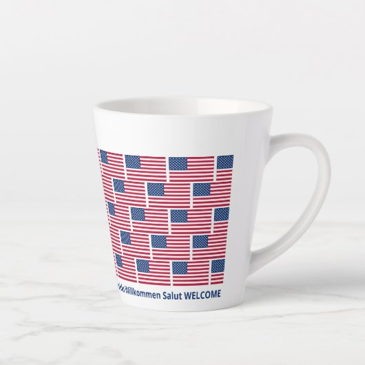 Patriotic USA Flag Hospitality Milchtasse (Rechts)