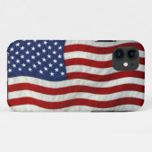 Patriotic USA Flag iPhone Case (Rückseite (Horizontal))