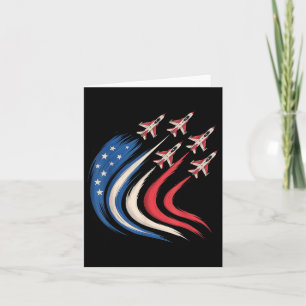 Patriotic USA Flag Jet 4. Juli Airforc Karte