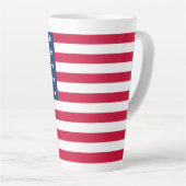 Patriotic USA Flag Latte Tasse (Rechte Ecke)