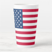 Patriotic USA Flag Latte Tasse (Vorderseite)
