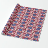 Patriotic USA Flag Map Geschenkpapier (Ungerollt)