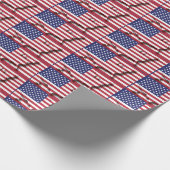 Patriotic USA Flag Map Geschenkpapier (Ecke)
