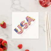 Patriotic USA Flag Napkins Serviette (Beispiel)