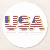 Patriotic USA Flag Paper Untersetzer (Vorderseite)