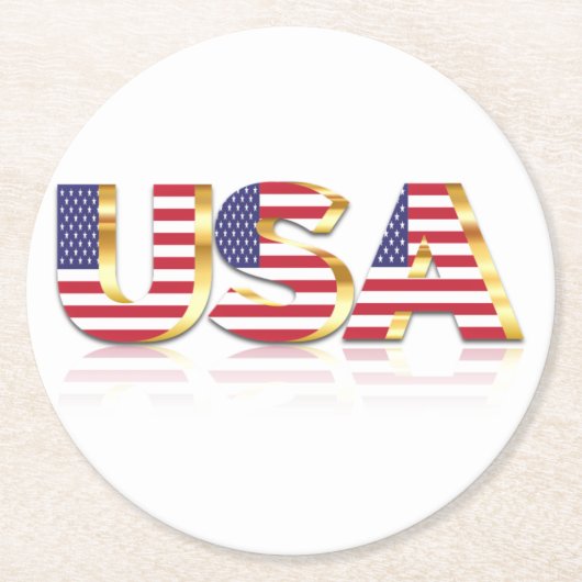 Patriotic USA Flag Paper Untersetzer (Vorderseite)