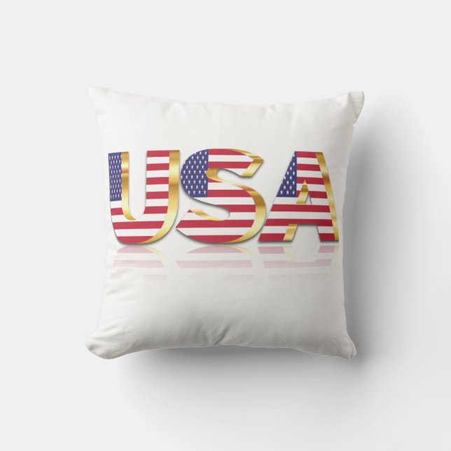 Patriotic USA Flag Pillow Kissen (Vorderseite)