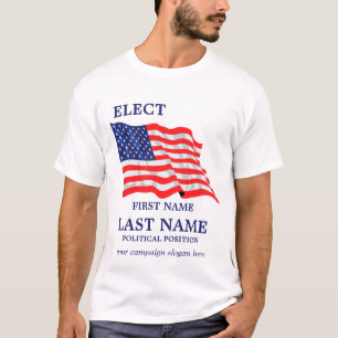 Patriotic USA Flag Politische Kampagne Custom T-Shirt
