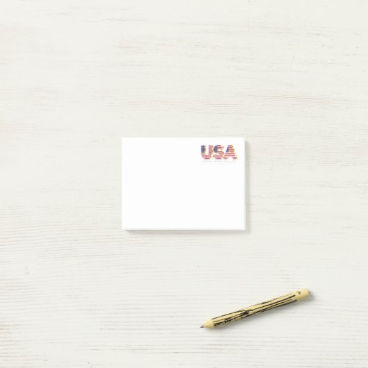 Patriotic USA Flag Post-it® Notes Post-it Klebezettel (Auf Schreibtisch)