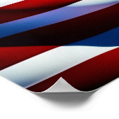 Patriotic USA Flag Poster Print (Ecke)
