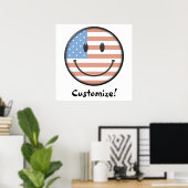 Patriotic USA Flag Print Poster (Heimbüro)