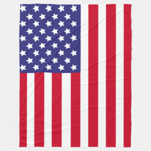 Patriotic USA Flag Stars & Stripes American Fleecedecke