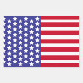 Patriotic USA Flag Stars & Stripes American Geschenkpapier Set (Vorderseite)
