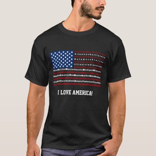 Patriotic USA Flag T - Shirt (Vorderseite)