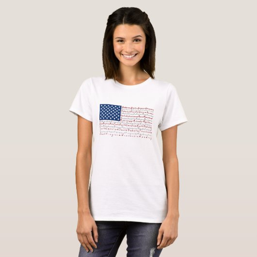 Patriotic USA Flag T - Shirt (Vorne ganz)