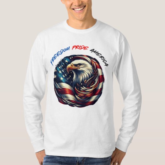 Patriotic USA Flag T-Shirt für Männer, Frauen und (Vorderseite)
