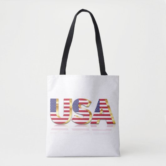 Patriotic USA Flag Tote Bag Tasche (Vorderseite)