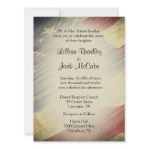 Patriotic USA Flag Wedding Einladungen